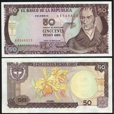 COLOMBIA 50 Pesos Oro 1981 -