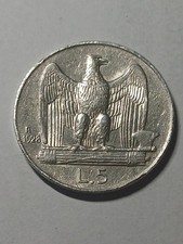5 Lire aquilotto  1928 Raro