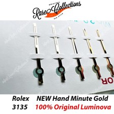 NEW Lancetta MINUTI X1 Rolex 3135 18238 16238 LUMINOVA Oro Gold DateJust .105