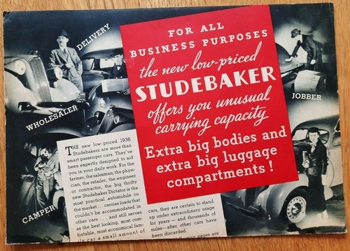 Brochure auto 1936 studebaker - auto,