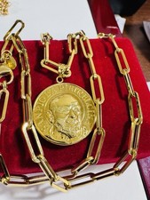 Collana Santo Tonda Oro 18K