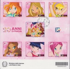 2024 Italia Repubblica foglietto Winx club Davis usato