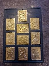 TOPOLINO -10  FRANCOBOLLI  IN METALLO. OPERAZIONE QUACK. Vintage Completa