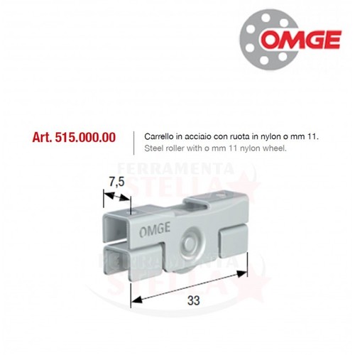 Carrello acciaio ruota in - 1,