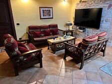 Salotto 3 Divani E Tavolinetto Legno Artigianale