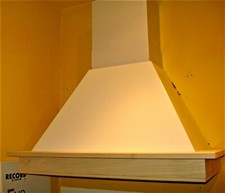 ELICA - CAPPA ASPIRANTE DA PARETE MOD. AMBRA - GOFFRATA E LEGNO GREZZO