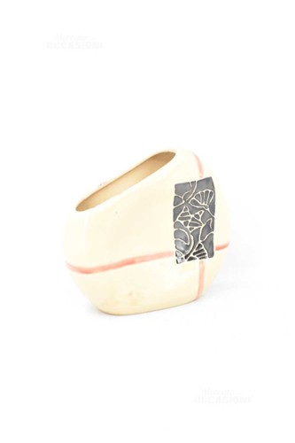 Vaso porta fiori tondo - porta, beige