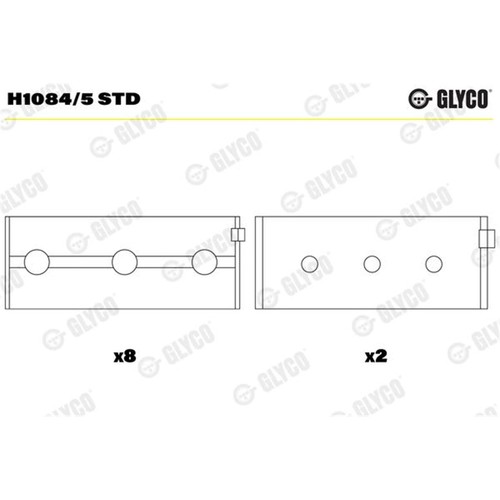 Glyco cuscinetto albero motore - albero,