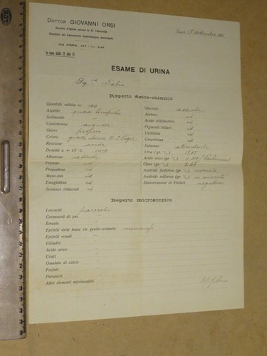 Analisi referto urine - analisi,
