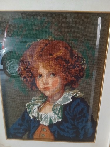 Quadro ricamato punto - ricamato, croce