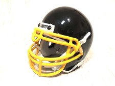 BL6 Mini Casco Da Football Schutt Helmet NFL Vintage Decorativo Black Yellow