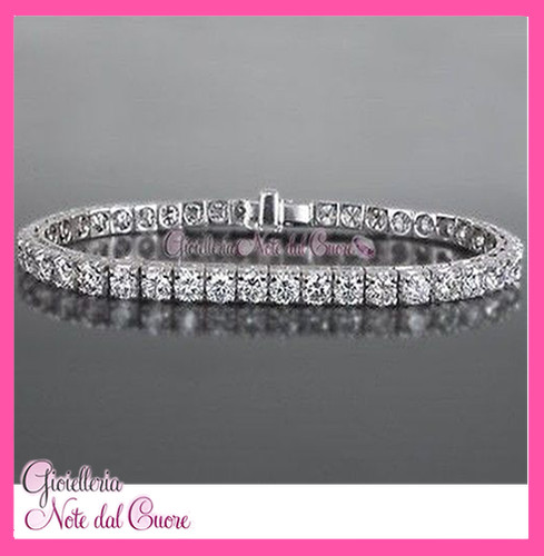 Bracciale tennis oro bianco - bracciale,