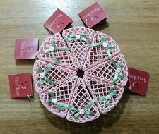 TORTA BOMBONIERA PORTACONFETTI ROSA NASCITA BATTESIMO   BIMBA FETTA 18 pZ NUOVI