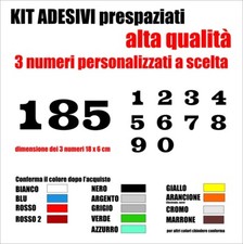 Kit numeri personalizzati