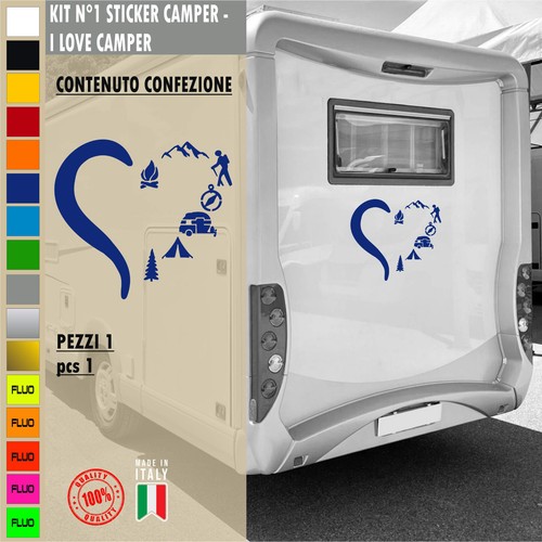 Adesivi camper cuore - adesivi,