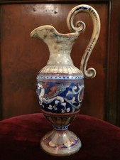 antico vaso anfora ceramica maiolica lustro Rubboli Gualdo Tadino fine 800