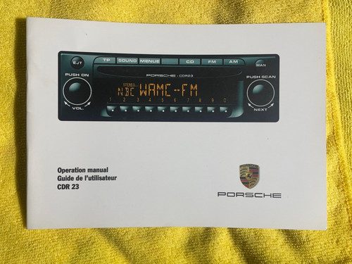 Porsche cdr23 manuale uso - cdr23, e