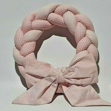 Coccarda Treccia Nascita Ghirlanda Retroporta  Rosa  *83901