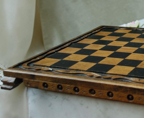 Scacchiera vintage fatta - scacchiera, 14,2"