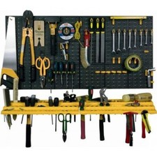 Pannello Forato Con Ganci in Plastica Portautensili Attrezzi Banco Garage Pvc