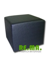 Poltrona POUFF x SALOTTO in ECO PELLE NERO 40x40 h.40cm