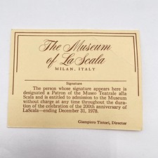 Vintage 1978 Museo Teatrale