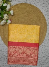 Nuovo Indiano Donna Crespo Saree Con Scucito Maglia Festive Festa Indossare Sari