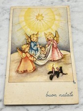 BUON NATALE VECCHIA CARTOLINA