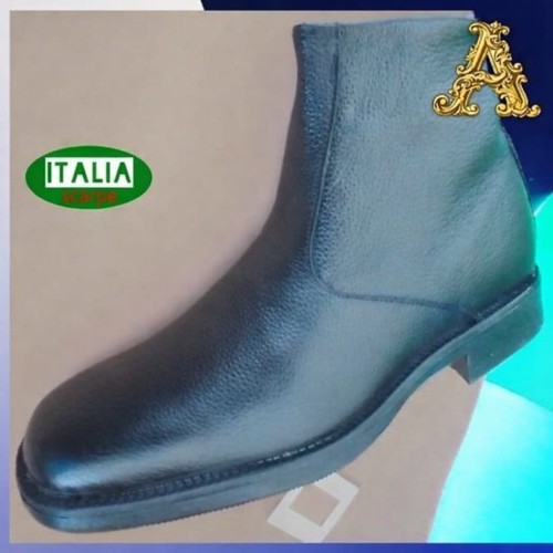 Stivali uomo vera pelle zip - pelle,