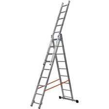 SCALA TRASFORMABILE TRIPLA 9GRADINI 3 ELEMENTI ALLUNGABILE ACCIAIO MODULA GIERRE