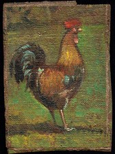 Rooster chicken coop painted