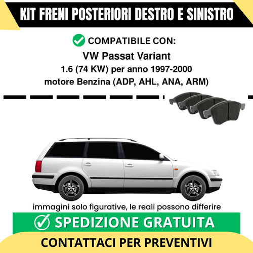 Pastiglie freno posteriori - freno, vw