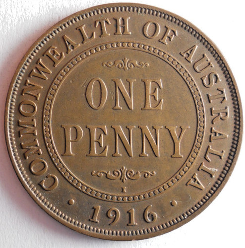 1916 australia penny - i,