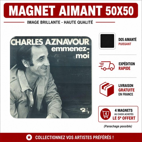 Magnet frigo charles - frigo, aznavour