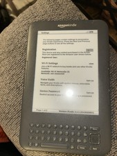Amazon Kindle Keyboard 3a Generazione D00901 6" Wi-Fi eReader - Testato, Funzionante