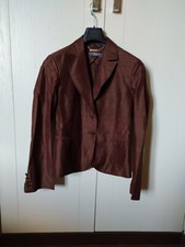 Completo blazer camomilla tg. 44 giacca+ sottogiacca 100% seta marrone ramato...