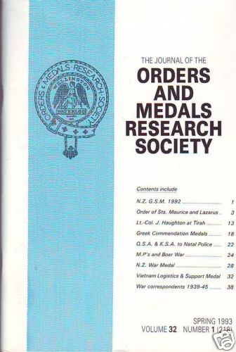 Journal the medals research - of,