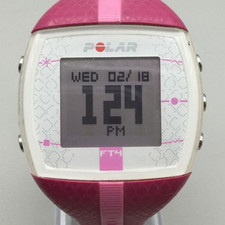Orologio digitale Polar FT4 donna 38mm cardiofrequenzimetro bianco rosa batteria nuova f19