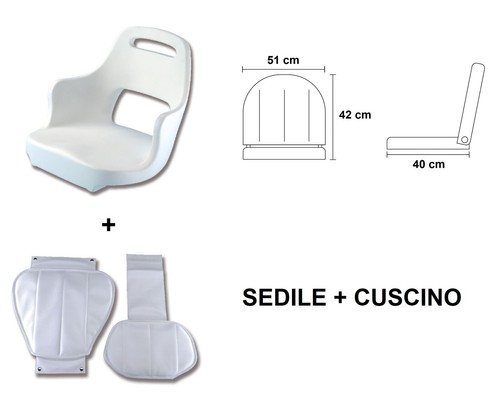 Sedile bianco polietilene - sedile,