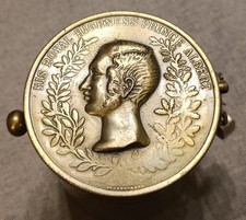 SALVADANAIO VINTAGE IN OTTONE PRINCIPE ALBERT MADE IN ITALY CON LUCCHETTO