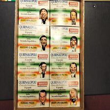 QUIRINALOPOLI COLLEZIONE COMPLETA STATUINE 8 POLITICI DE IL BORGHESE #BOX