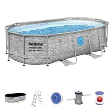Bestway 56714 Piscina Fuori Terra Rettangolare Power Steel Frame 4427x250x100 cm