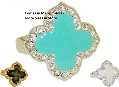 Logo ring zirconi - logo, bianco