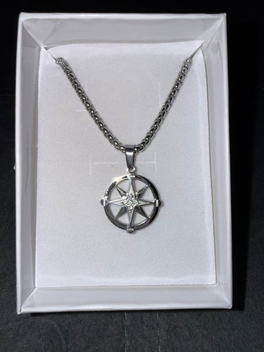 Collana acciaio con - , ciondolo