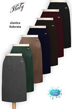 Gonna invernale tubino bielastica foderata made in Italy PATRIZIA BLASIO 44 a 56