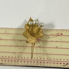 ROMA spilla vintage foglia 2,5