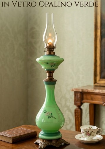 Antica lampada petrolio fine - a,