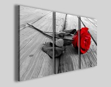 Quadri su tela Red rose lign stampe canvas rosa rossa