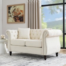 58.8" Chesterfield Sofa Beige