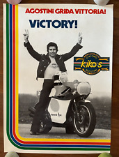 Manifesto poster 1970 KIKO'S GIACOMO AGOSTINI jeans jackets,Moto MV AGUSTA API
